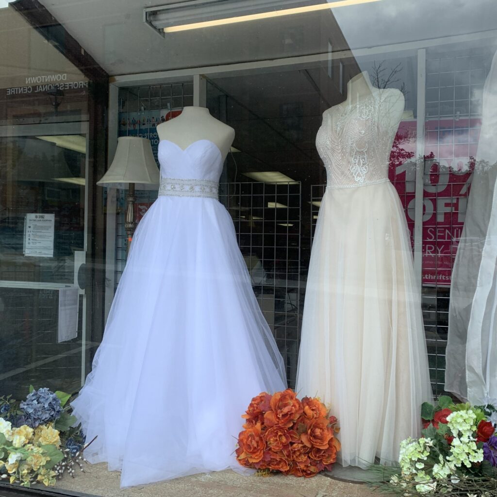 Georgetown Bridal Wedding Dresses Window Display scaled